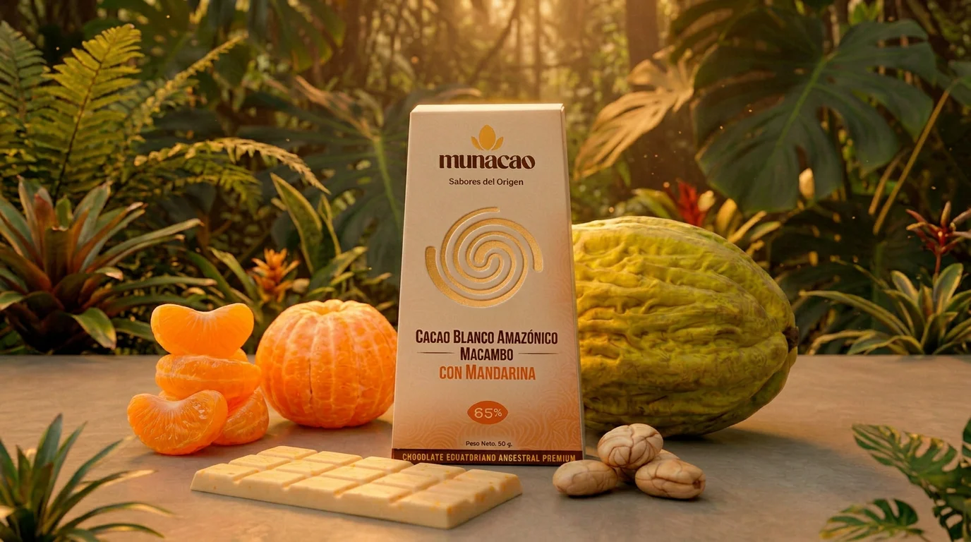 65% Cacao Blanco con Mandarina (50gr)