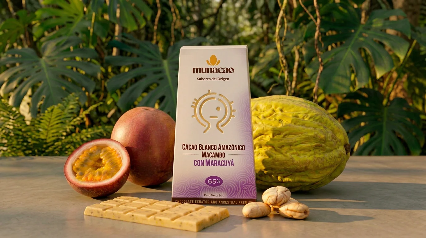 65% Cacao Blanco con Maracuyá (50gr)